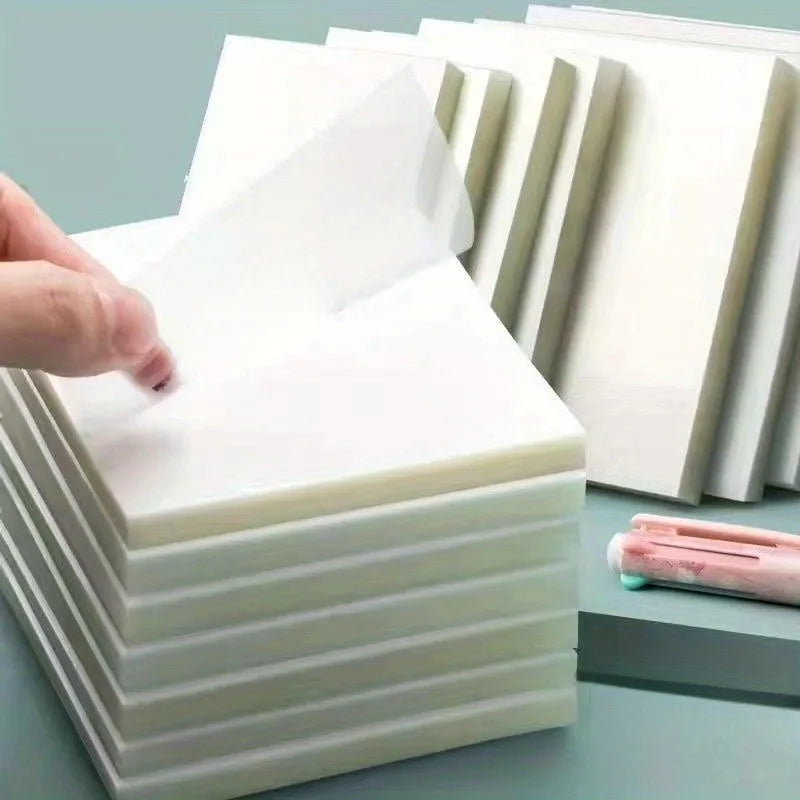 Transparent Sticky Notes Book | Reusable Clear Memo Pads Transparent Sticky Notes QXL