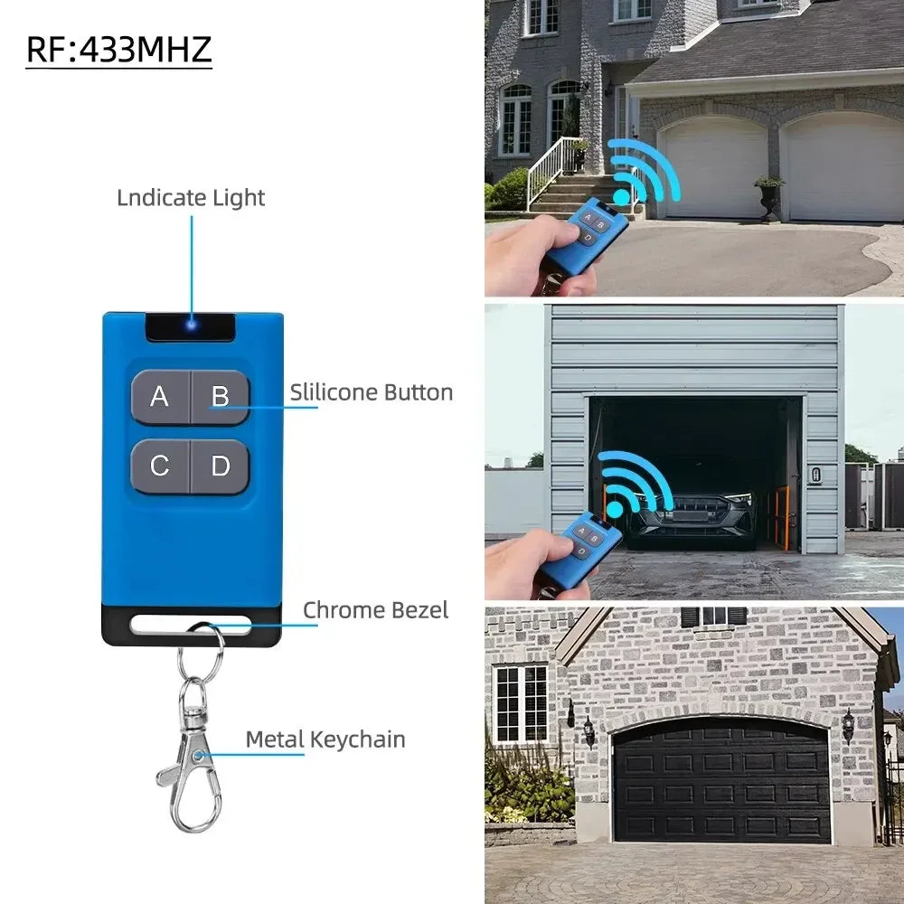 Universal 433MHz 4-Button Garage Door Remote | Rolling Code Garage Door Remote QXL