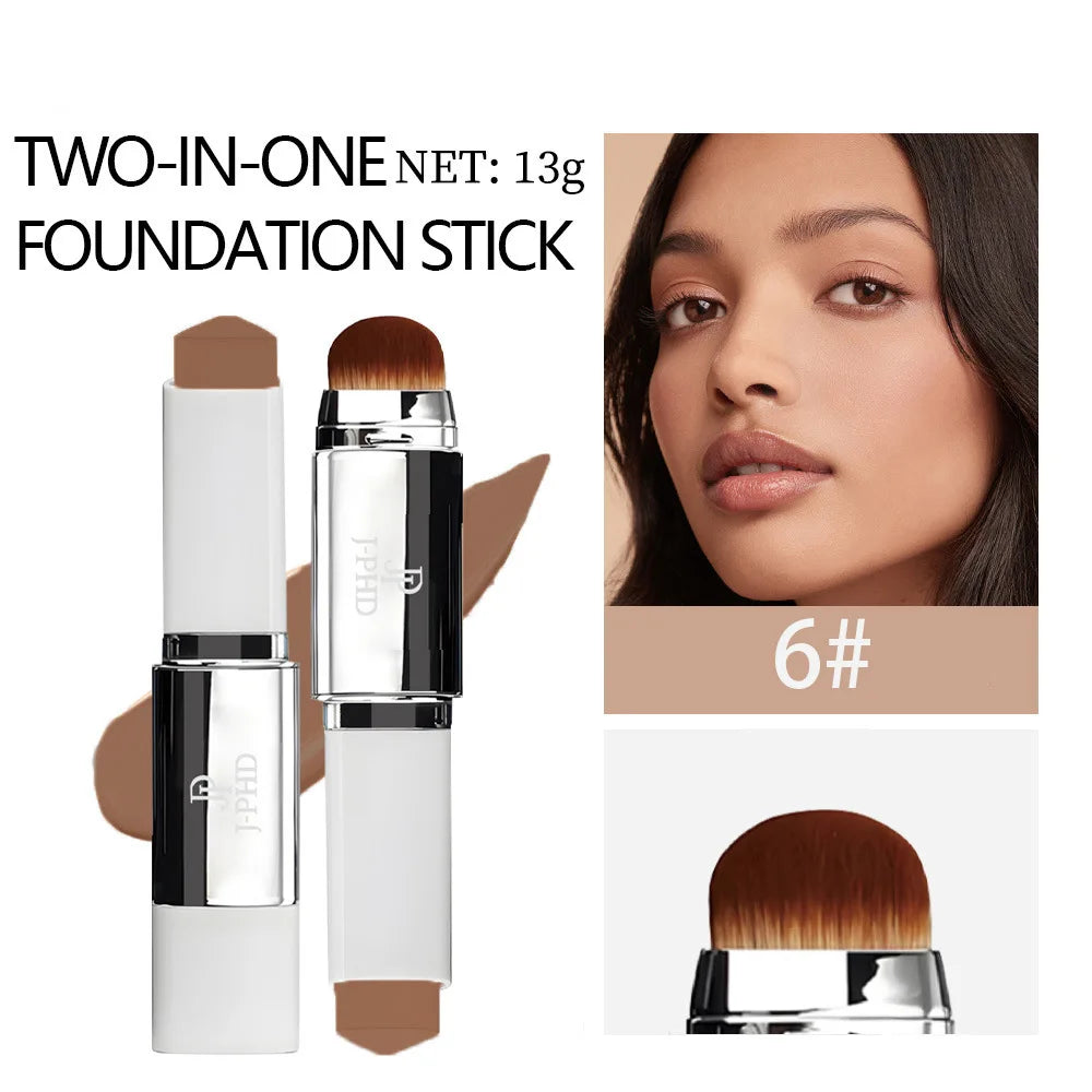 2-in-1 Brush Head Foundation Stick | Matte Long-Lasting Foundation Stick QXL J-PHD-06