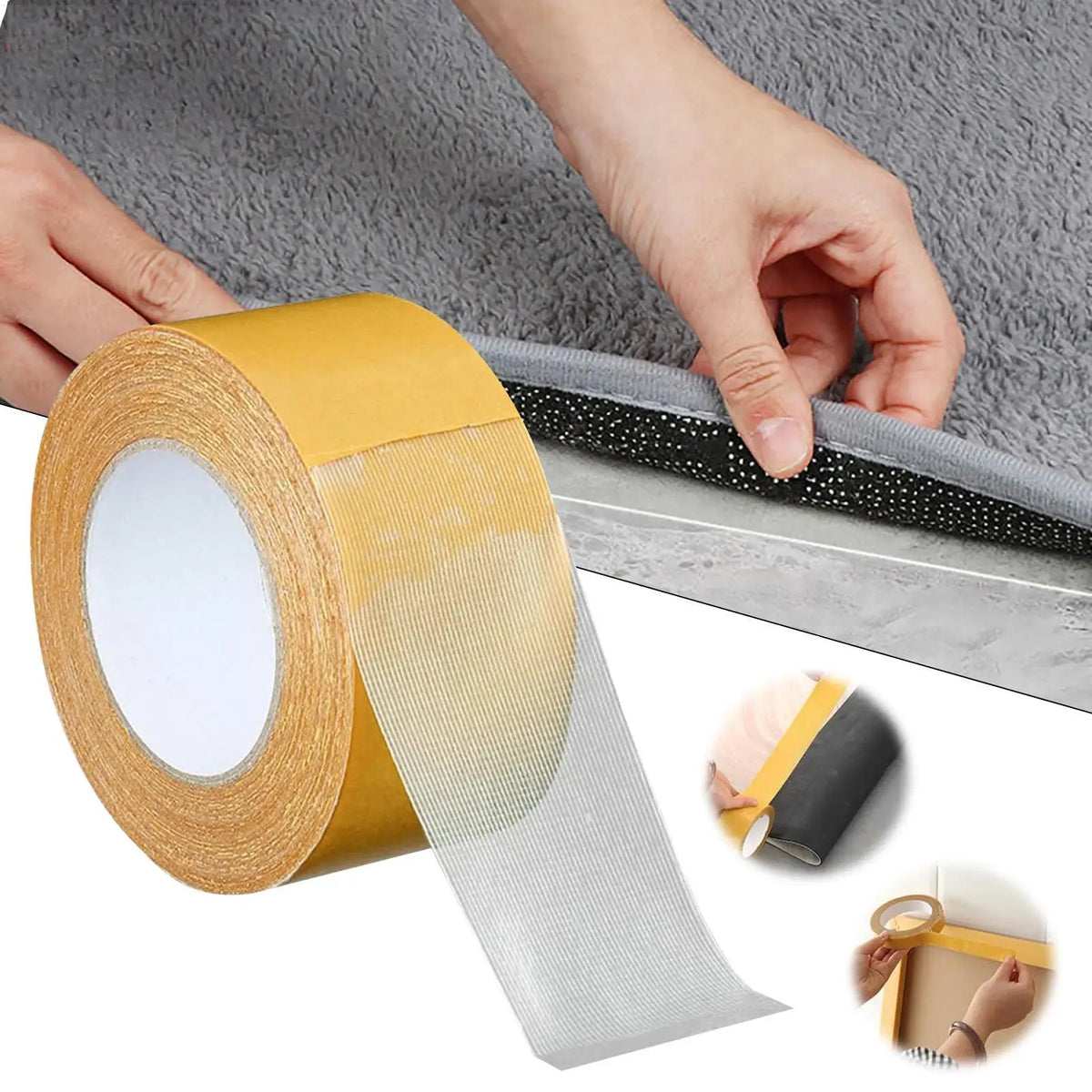 Double-Sided Mesh Grid Tape – Strong Waterproof Carpet Tape Double-Sided Tape QXL