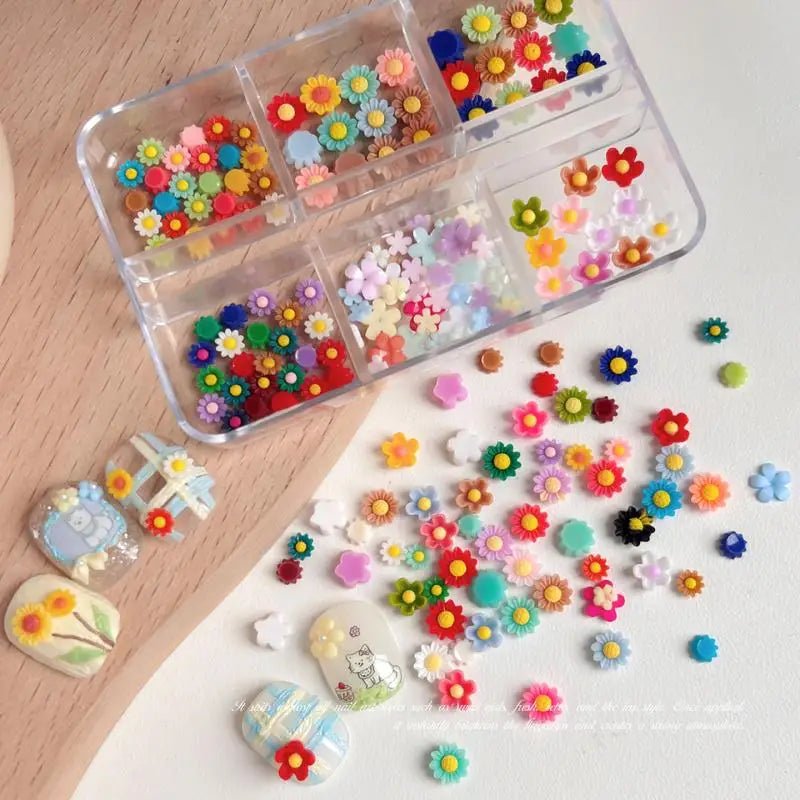3D Sunflower Nail Charms | Resin Flower Nail Art Decorations Nail Art Charms QXL