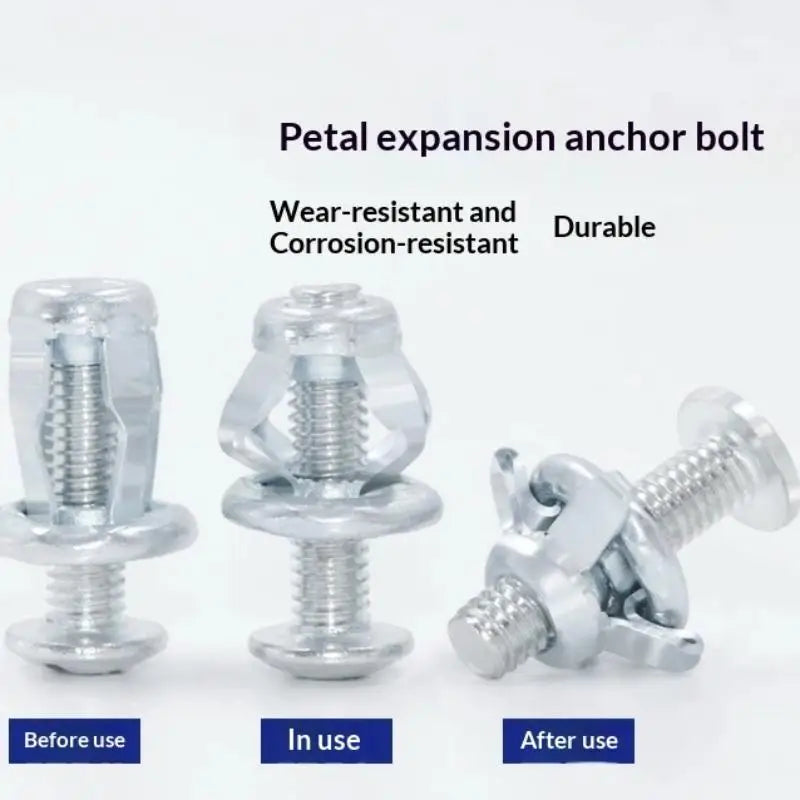 10-Pack Petal Shape Nuts M4 M5 M6 M8 Iron Fastener Set Petal Flange Nuts QXL 10pcs M6x25mm