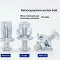 10-Pack Petal Shape Nuts M4 M5 M6 M8 Iron Fastener Set Petal Flange Nuts QXL 10pcs M6x25mm