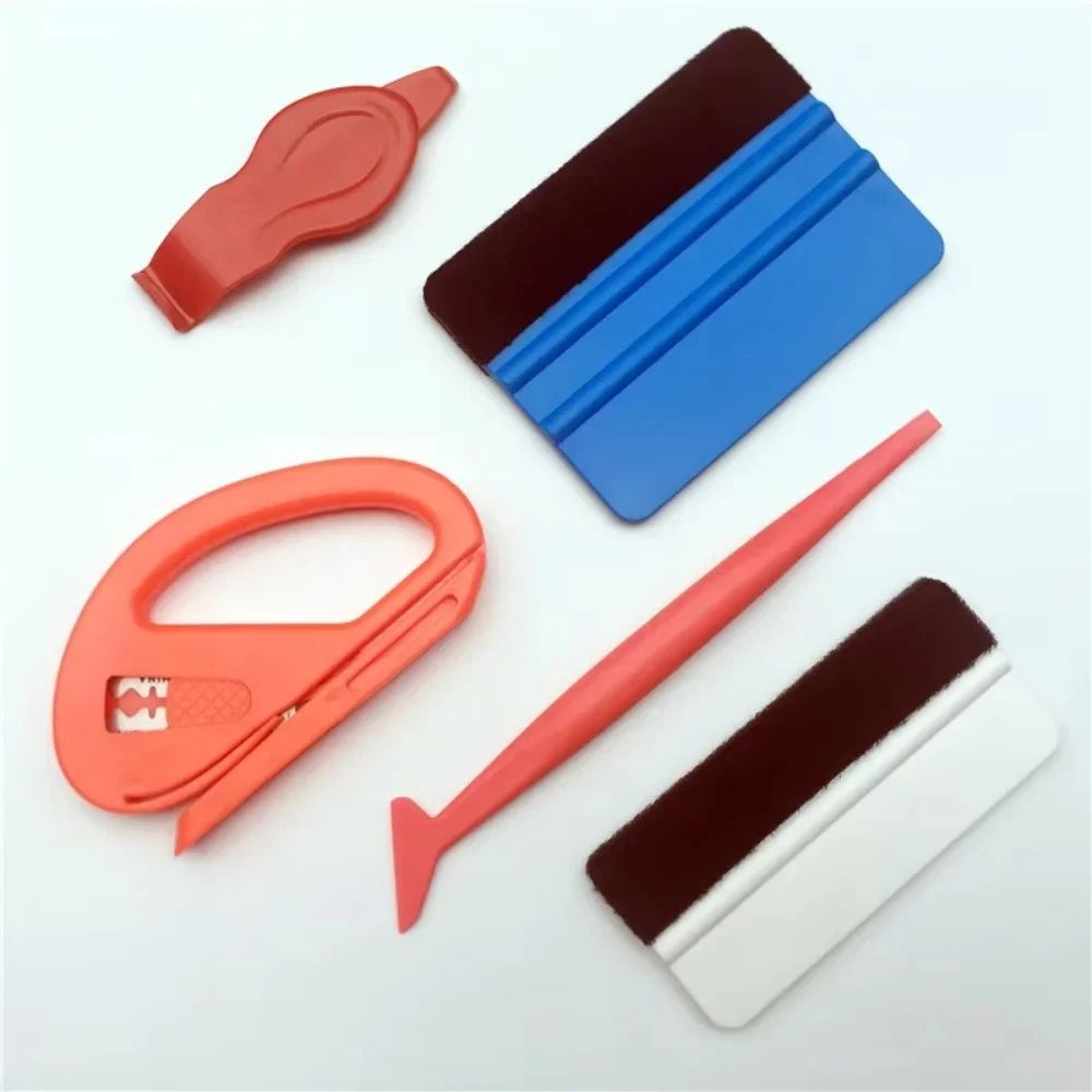 Car Wrap Tool Kit – Felt Scraper, Trimmer & Soft Corner Car Wrap Tool Kit QXL 5pcs