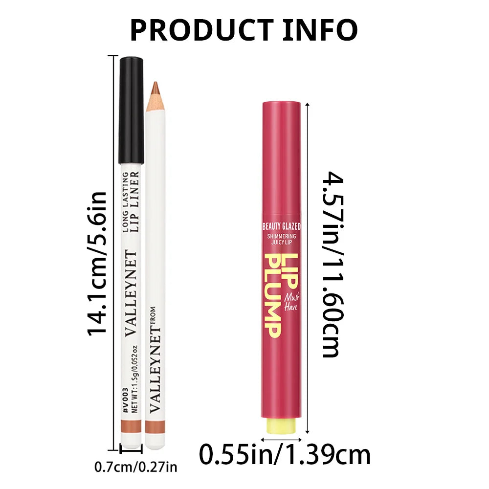 Beauty Glazed Matte Velvet Lip Liner & Lipstick Set – 2 Pcs Lip Liner & Lipstick Set QXL