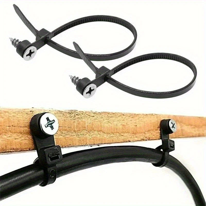 Nylon Cable Ties with Screw Mount Hole | Self-Locking Zip Nylon Cable Ties QXL