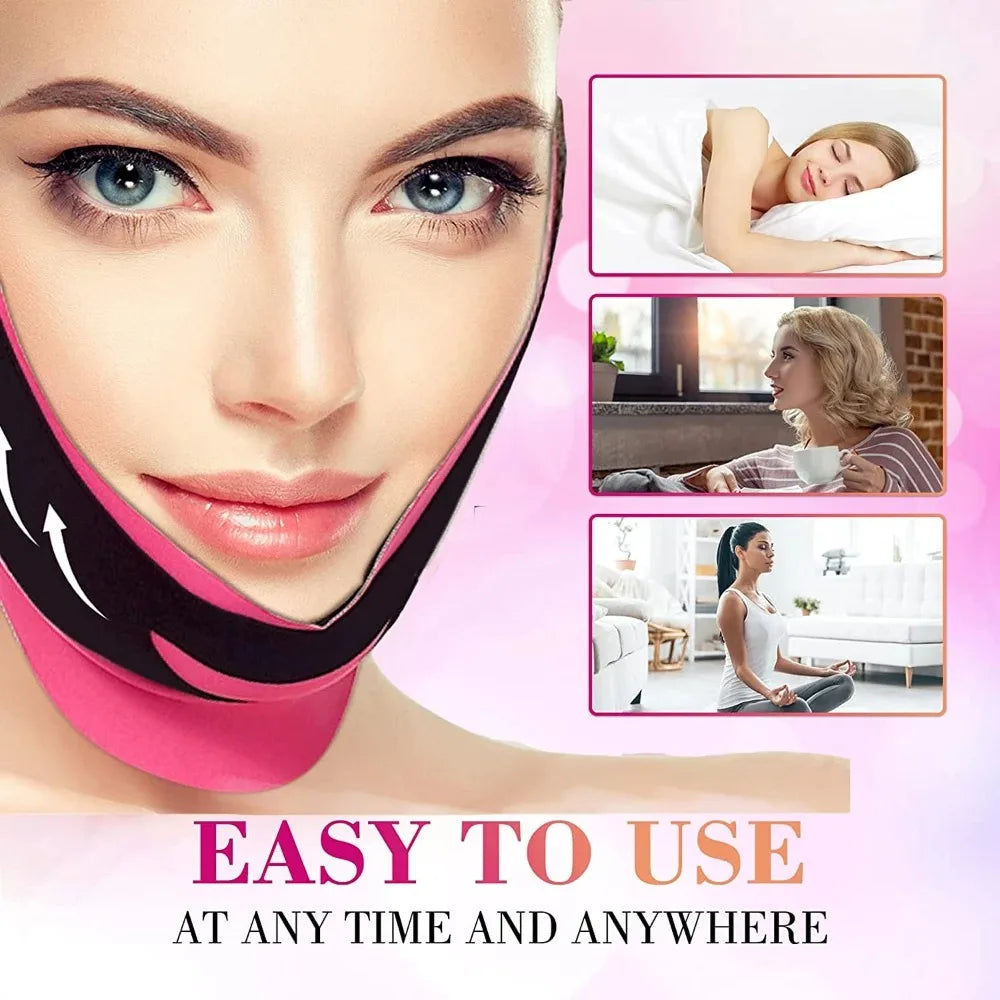 V-Line Elastic Face Slimming Bandage & Chin Contouring Belt Face Slimming Bandage QXL