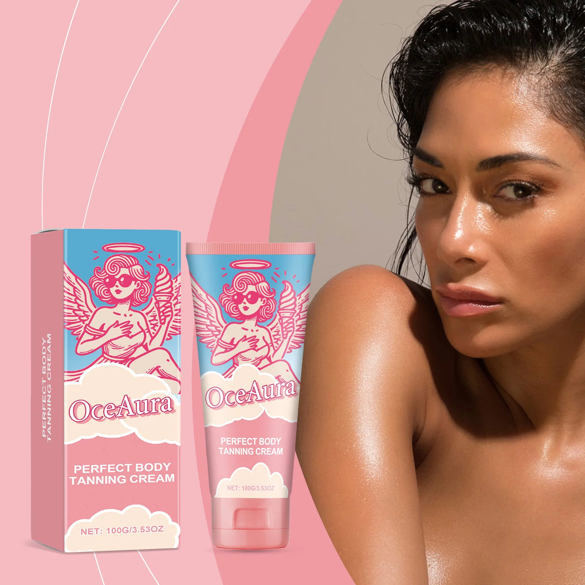 OceAura Self Tanner Bronzing Cream | Sunless Tan 100ml Self Tanning Cream QXL