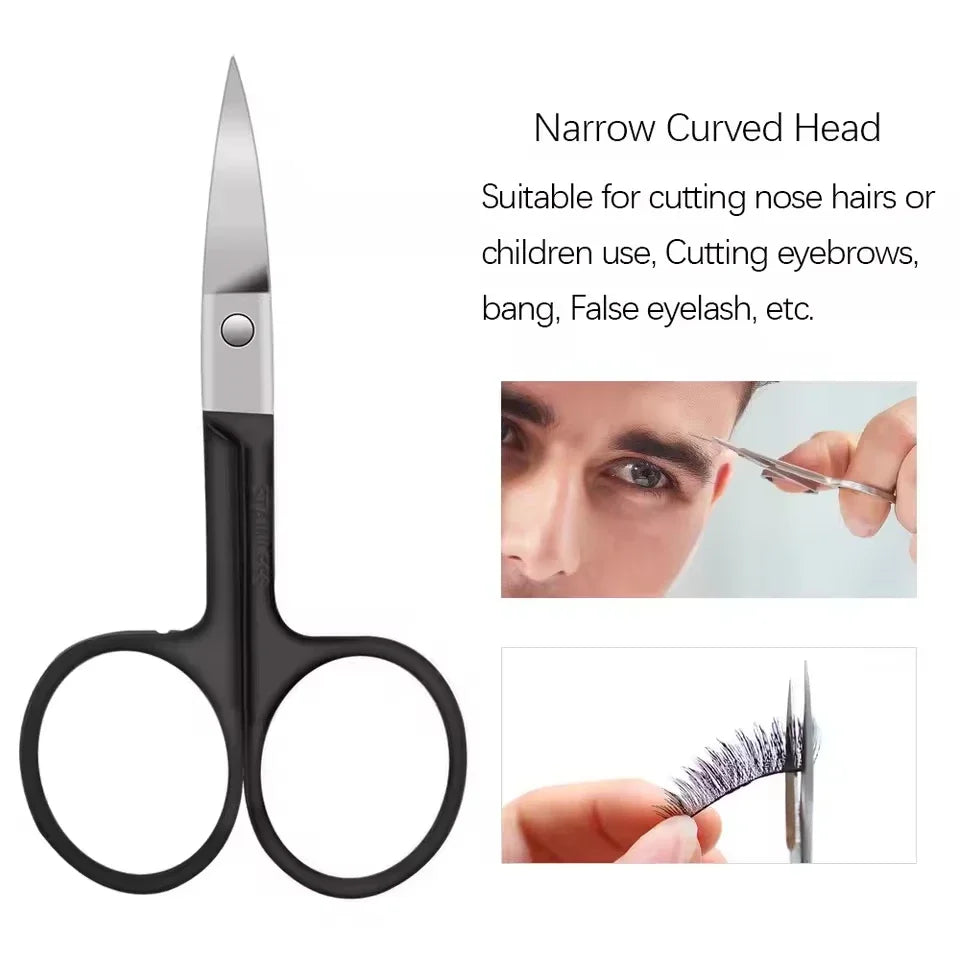 5-Piece Stainless Steel Tweezers Set – Eyebrow & Eyelash Beauty Tweezers Set QXL