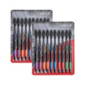 10-Pack Bamboo Charcoal Toothbrush Set | Ultra-Soft Bristles Toothbrush Set QXL 10PCS Black