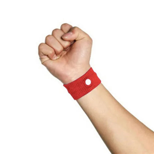 Acupressure Travel Wristband | Car, Sea & Flight Comfort Acupressure Wristband QXL 5cm Red