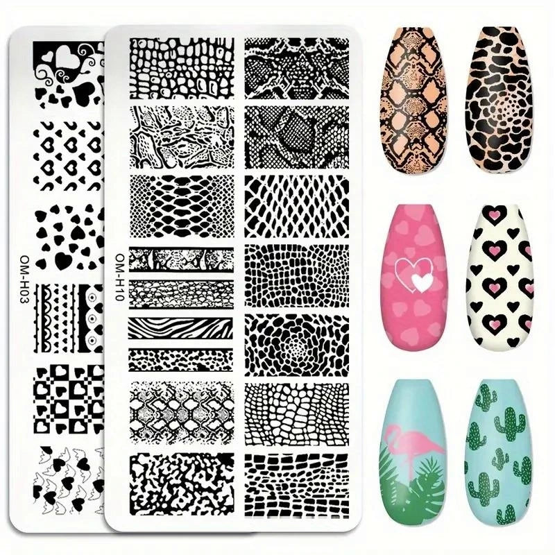 FUMOSIK Nail Stamping Plates – Floral, Butterfly & Lace Nail Stamping Plates QXL