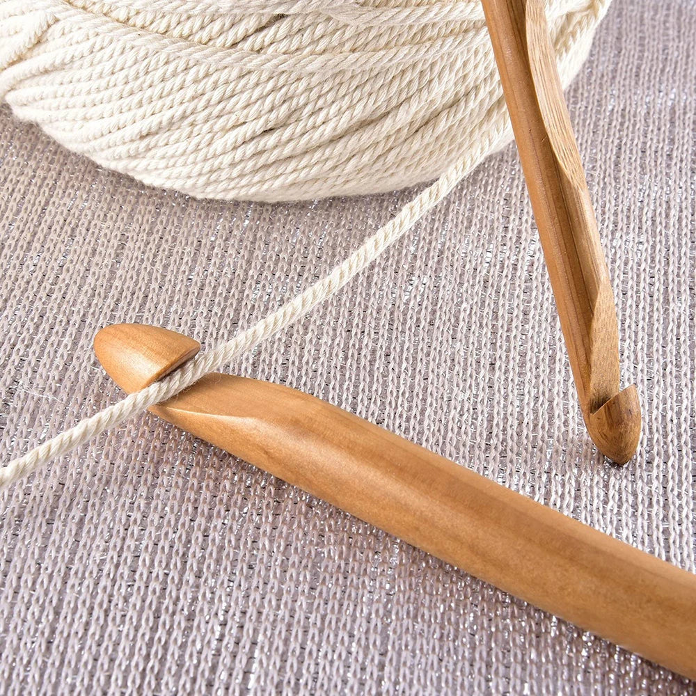 Bamboo Crochet Hook Set | 12 Sizes 3mm–10mm Knitting Tools Crochet Hook Set QXL