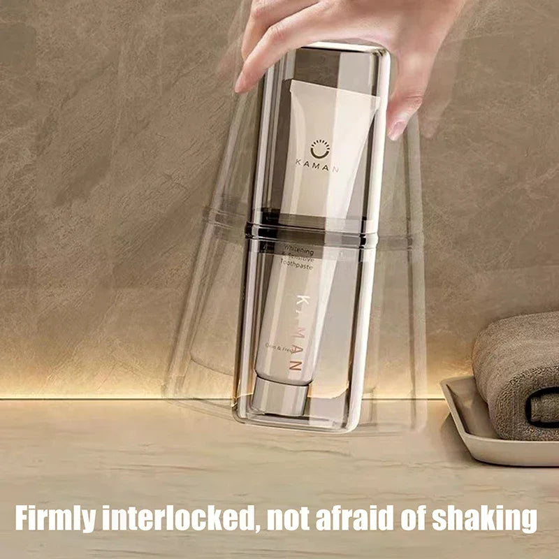 Portable Transparent Toothbrush Travel Case & Rinse Cup Toothbrush Travel Case QXL