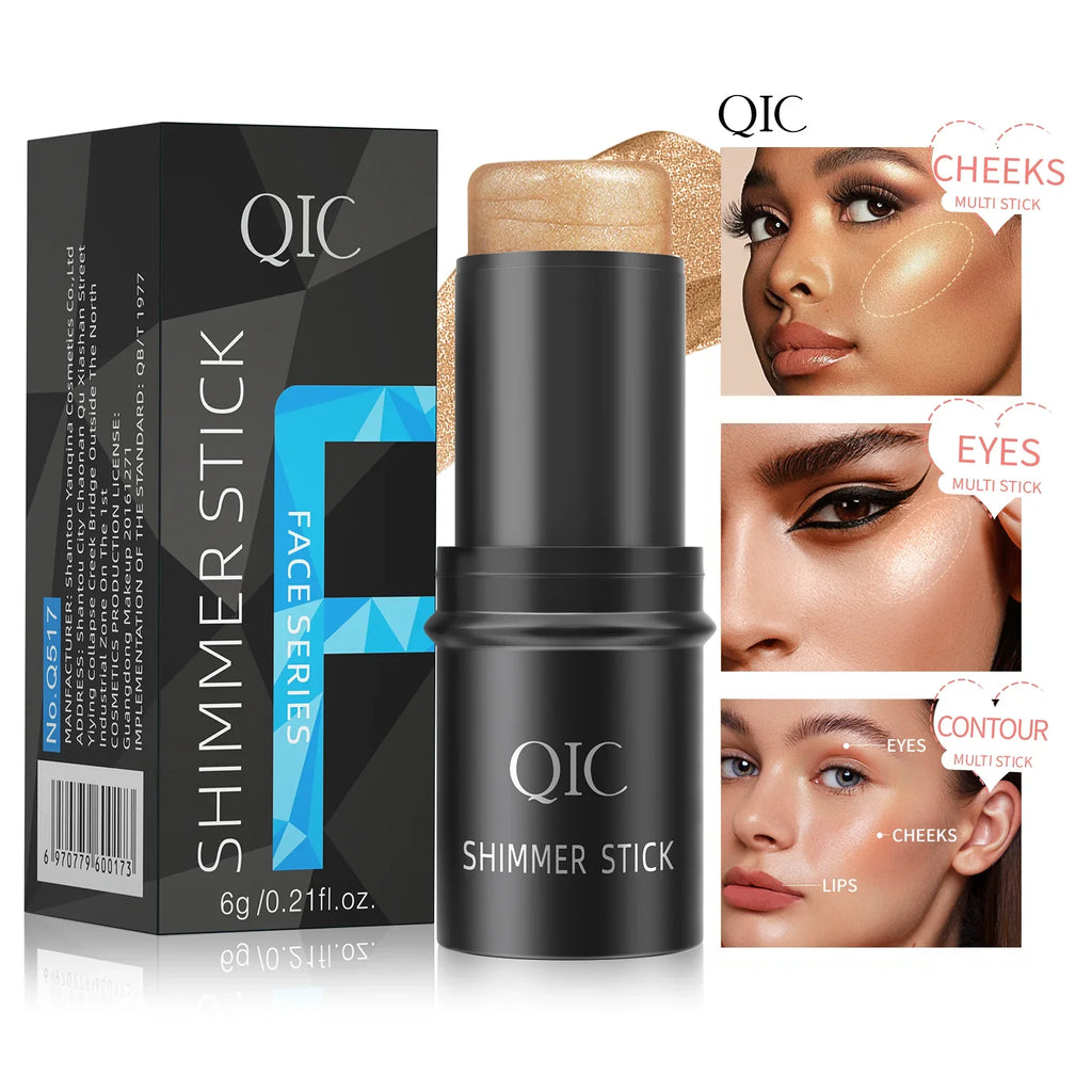 QIC Creamy Highlighter Contour Stick – Shimmer Blush Bronzer Highlighter Contour Stick QXL
