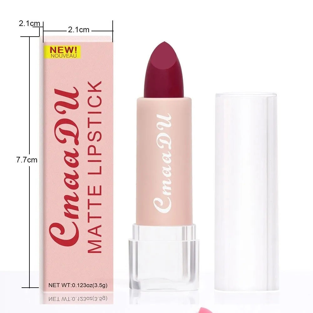15-Shade Matte Velvet Lipstick | Waterproof & Long-Lasting Matte Lipstick QXL