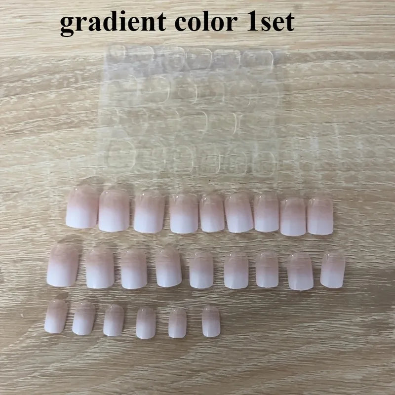 24-Piece Shiny Gradient Press-On Nails | Sweet Girl Style Press-On Nails QXL gradient color 1 set