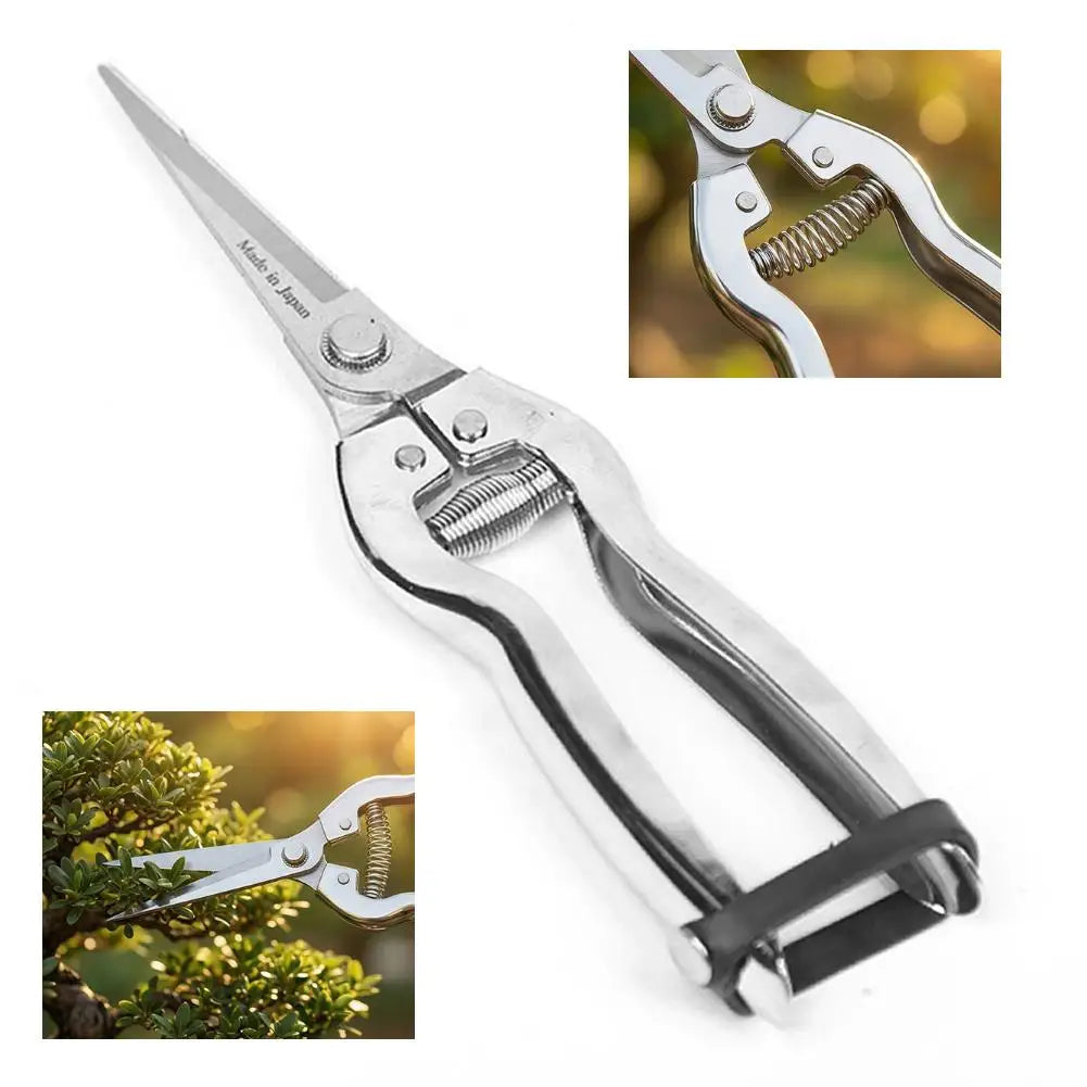 Stainless Steel Pruning Shears | Spring-Assist Garden Trimmer Garden Pruning Shears QXL