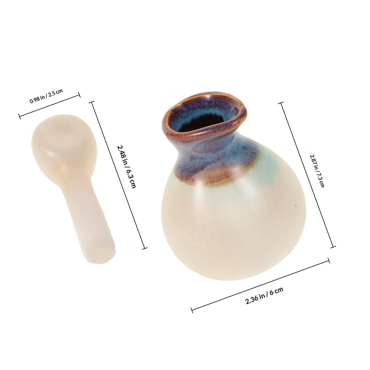 Ceramic Essential Oil Bottle Dispenser Jar – Spa & Salon Essential Oil Dispenser QXL