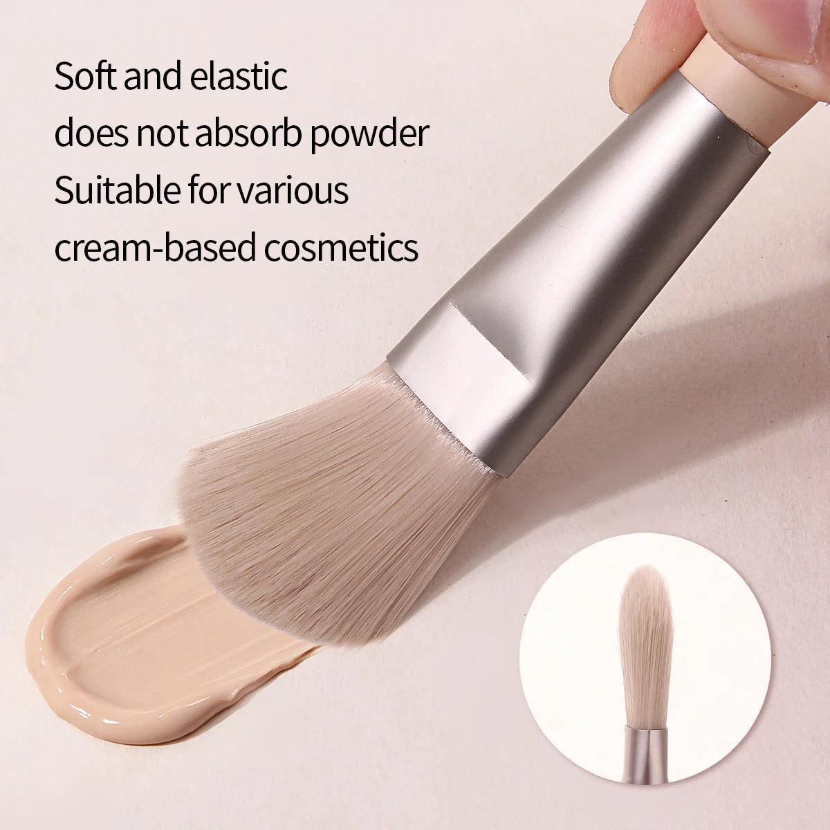 KOSSHOW Foundation Brush | Wooden Handle & Dense Nylon Bristles Foundation Makeup Brush QXL