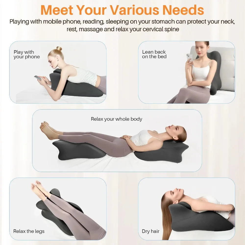 Memory Foam Wedge Pillow | Multi-Position & Removable Cover Wedge Support Pillow QXL