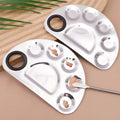 Stainless Steel Makeup Mixing Palette & Spatula Set Makeup Mixing Palette QXL Default Title