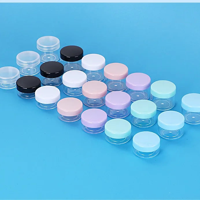 10-Pack Empty Cosmetic Jars 10g/15g/20g | Lip Balm & Cream Pots Cosmetic Sample Jars QXL