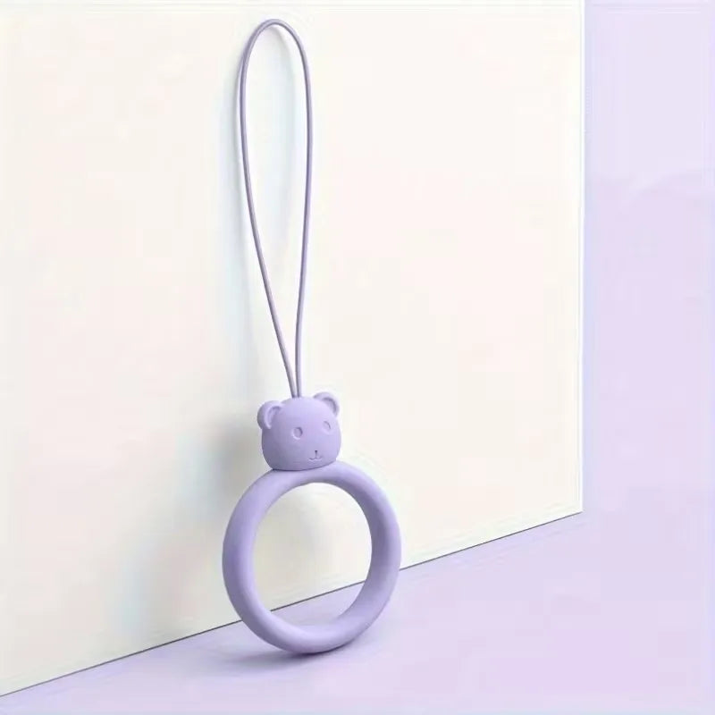 2-Pack Cute Bear Silicone Phone Wrist Strap Lanyards – 4 Colors Phone Wrist Lanyard QXL