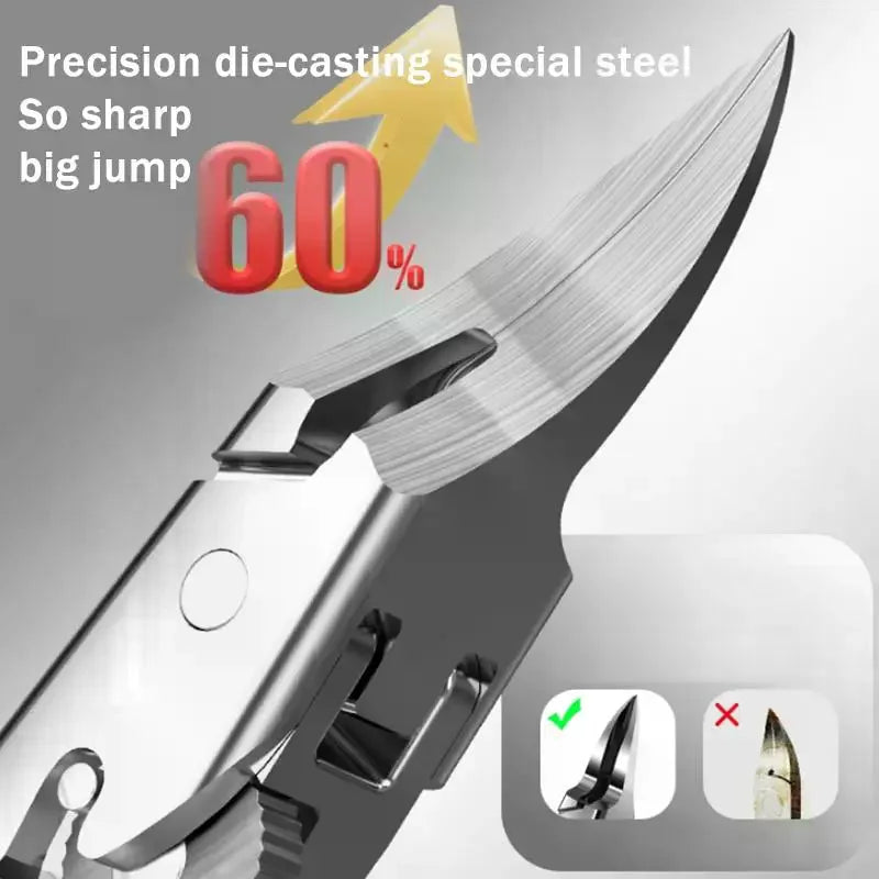 Slanted Pointed Nail Clipper | Anti-Splash Thick Nail Trimmer Nail Clipper QXL