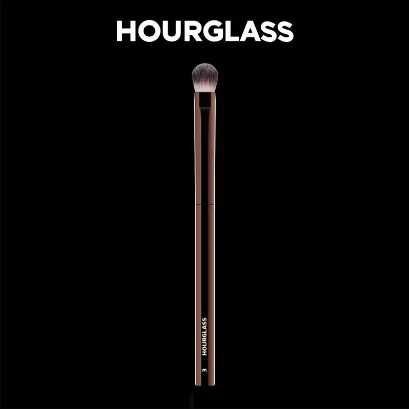 Hourglass Makeup Brush – Soft Synthetic Bristles Metal Handle Makeup Brush QXL 3-With box China Mainland