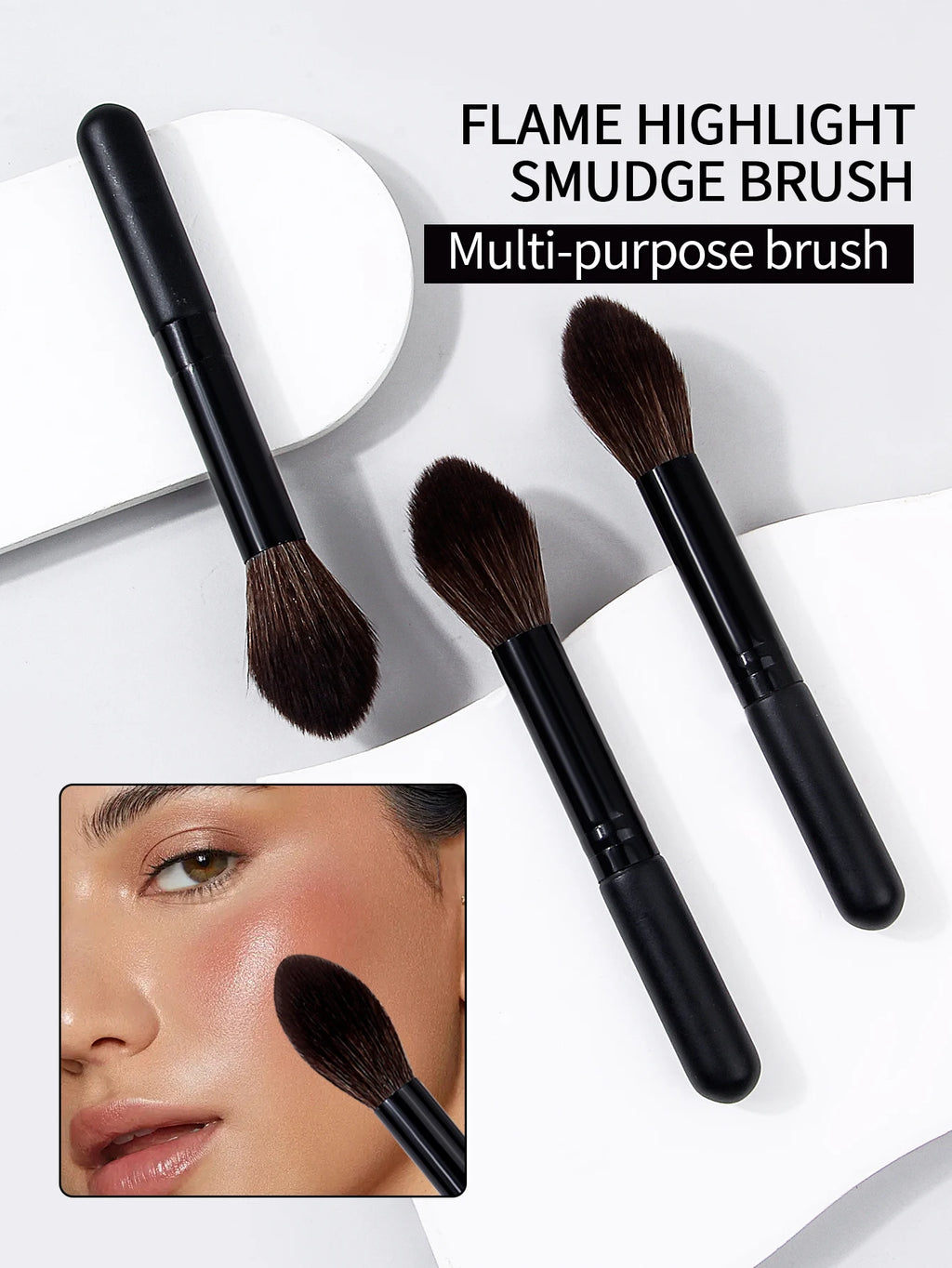KOSSHOW Black Flame Brush | Blush, Contour & Highlight Contour Makeup Brush QXL
