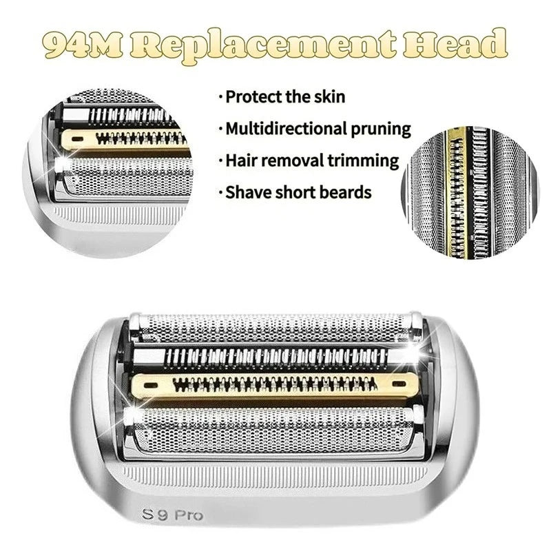 Braun S9 Replacement Razor Head 94M/92S/92B – Fits S9 Series Shaver Replacement Head QXL