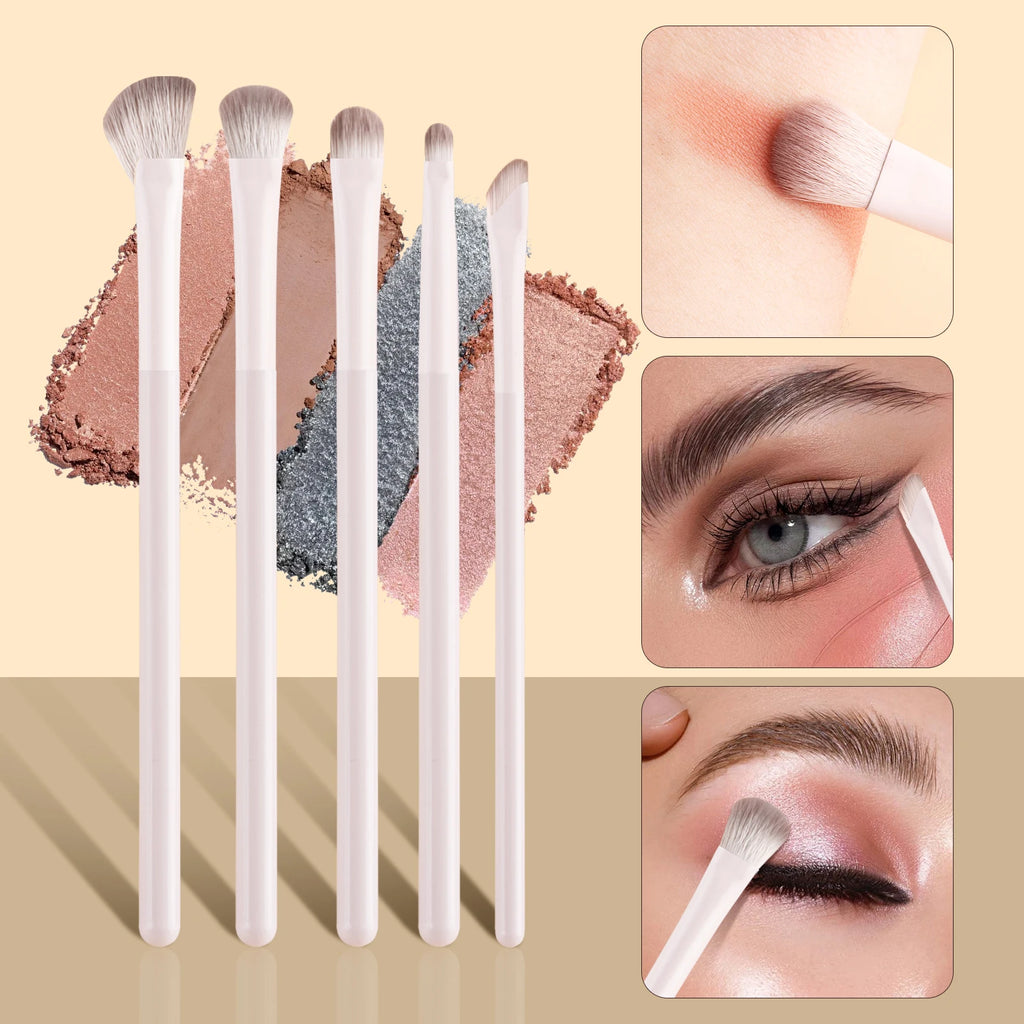 5-Piece Soft Bristle Eye Makeup Brush Set | Ronshadow Eye Makeup Brush Set QXL