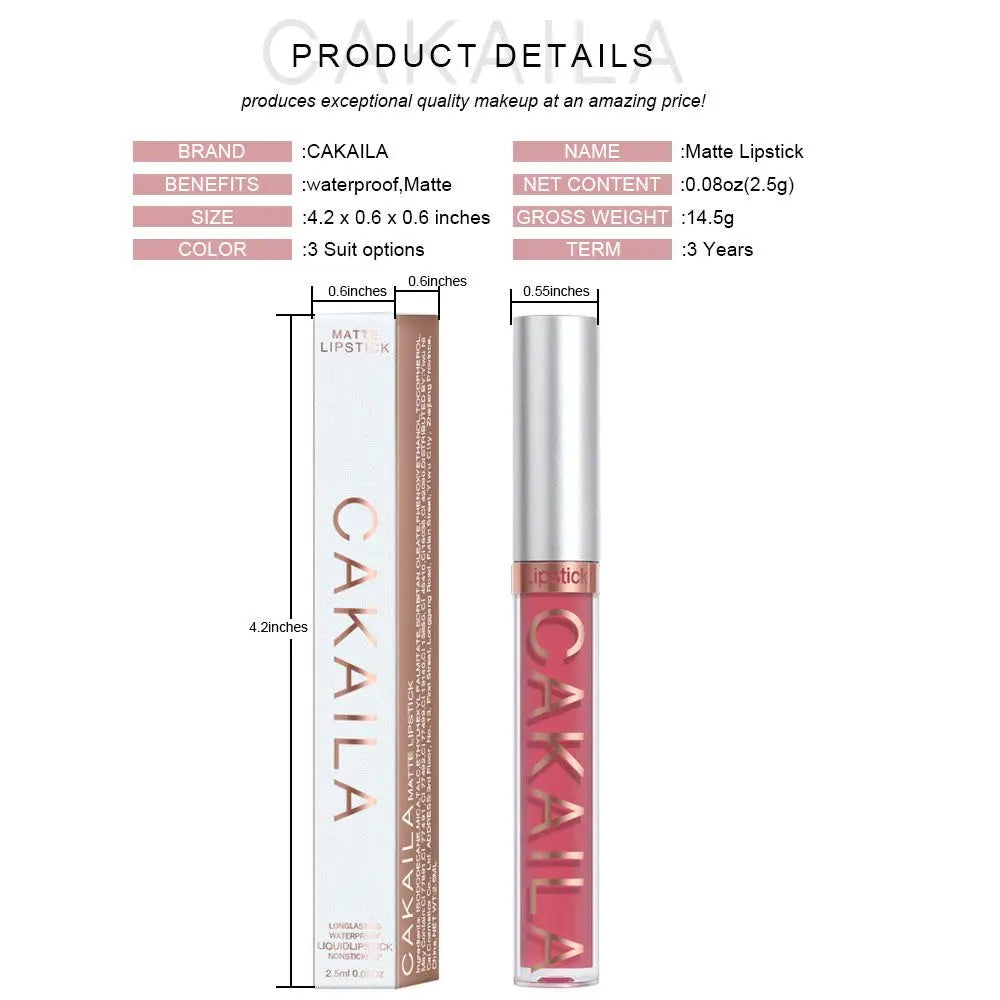 18-Color Matte Liquid Lipstick | Waterproof Long-Lasting Lip Gloss Matte Liquid Lipstick QXL