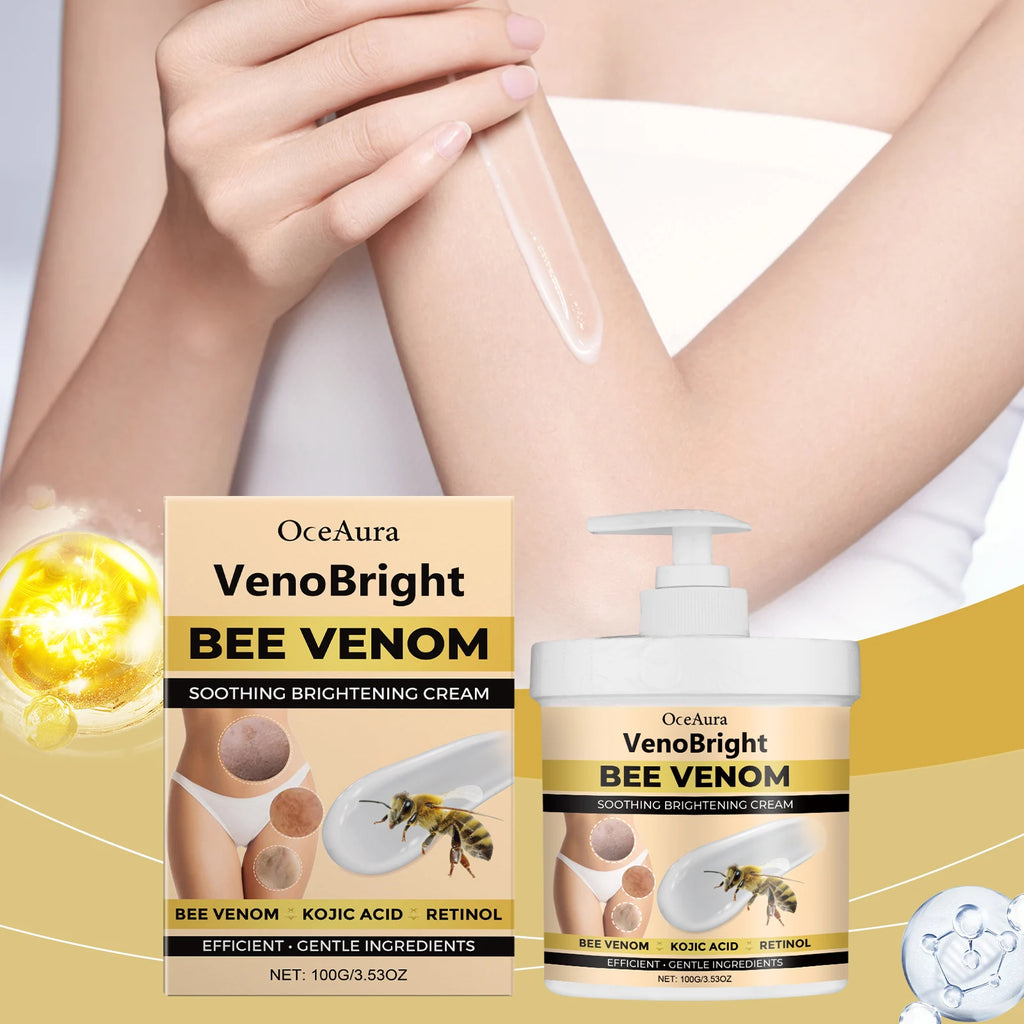 OceAura Bee Venom Body Cream | Brighten & Moisturize 100g Body Brightening Cream QXL