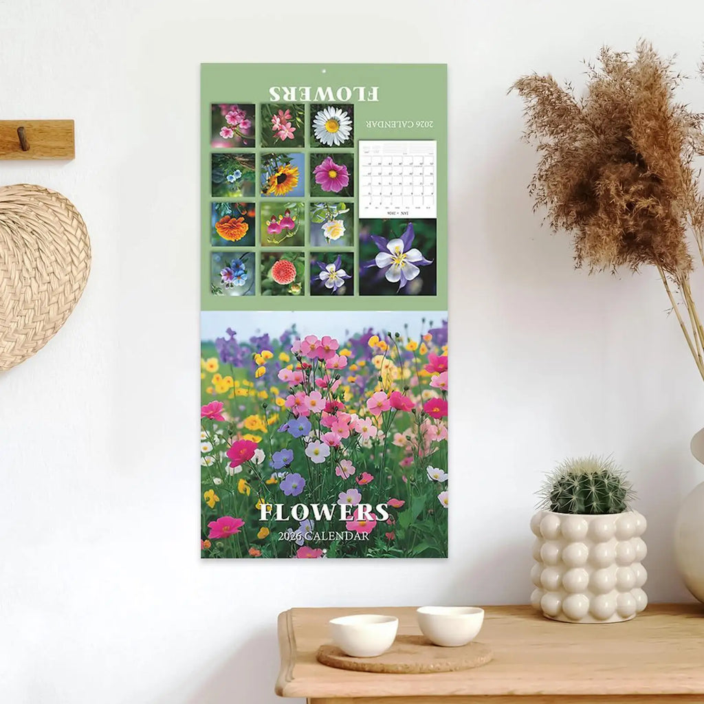 2026 Floral Wall Calendar – Monthly Planner 11×11 in Wall Calendar QXL