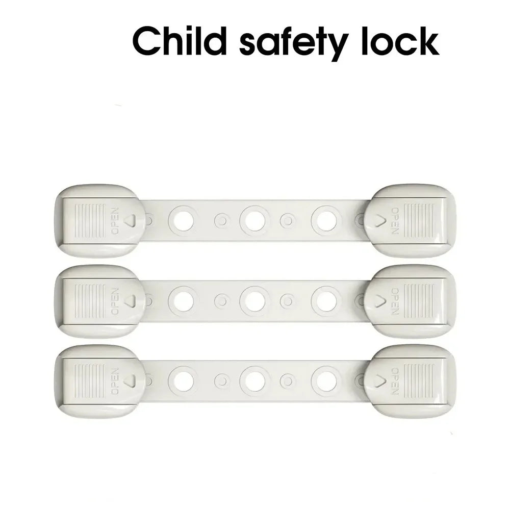 5-Pack Baby Safety Cabinet & Drawer Locks | Anti-Pinch Latches Baby Safety Lock QXL B158 Gray-3Pcs
