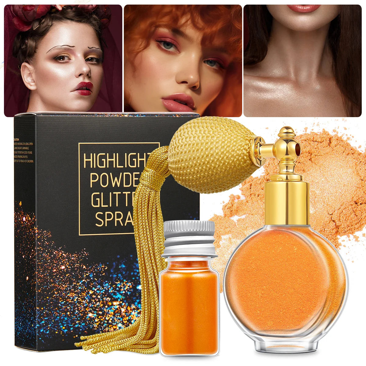 VERONNI Diamond Shimmer Spray & Highlight Powder | Face & Body Body Shimmer Spray QXL
