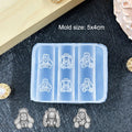 3D Silicone Nail Mold | Cartoon Bow & Rabbit DIY Charms Nail Art Mold QXL A4