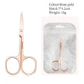 Stainless Steel Eyebrow & Nose Hair Scissors | VVOCCI Grooming Scissors QXL M108 Rose Gold