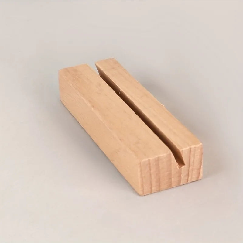 Wooden Card Holder | Kawaii School Stationery Desk Organizer Wooden Card Holder QXL 1pc