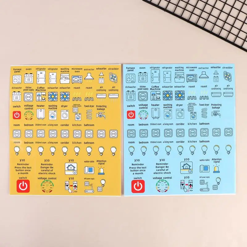 Circuit Breaker Panel Label Stickers | Waterproof PVC 2/5 Pack Panel Label Stickers QXL