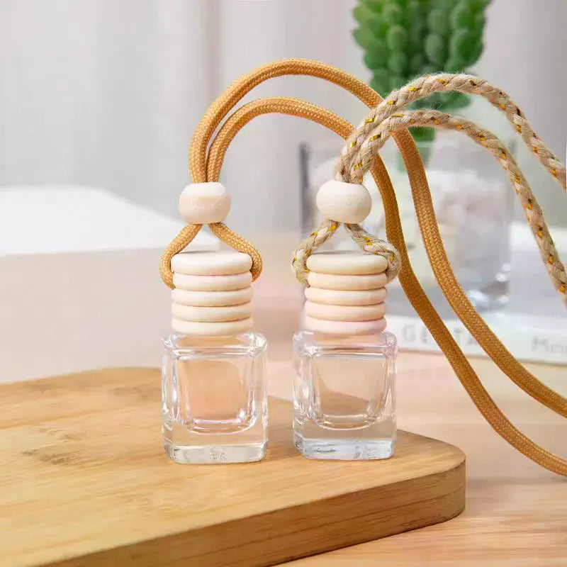 Car Essential Oil Diffuser Pendant | Glass Perfume Bottle Essential Oil Diffuser Bottle QXL