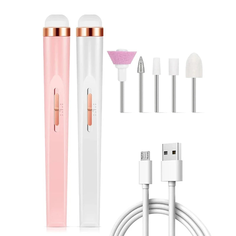 Electric 5-in-1 Nail Drill Set | Manicure Machine & Built-in Light Electric Nail Drill QXL
