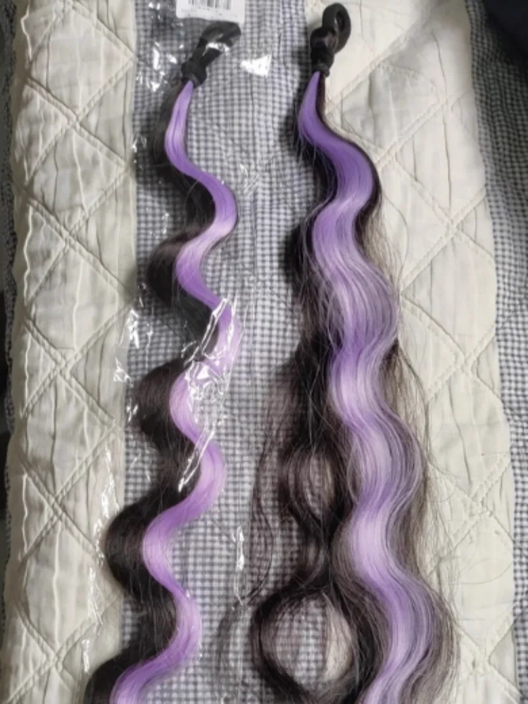 Self-Winding Bun Braid Wig | Colorful Synthetic Ponytail Synthetic Braid Wig QXL