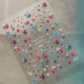 3D Relief Starfish & Shell Nail Stickers | Summer Nail Decals Nail Art Stickers QXL B