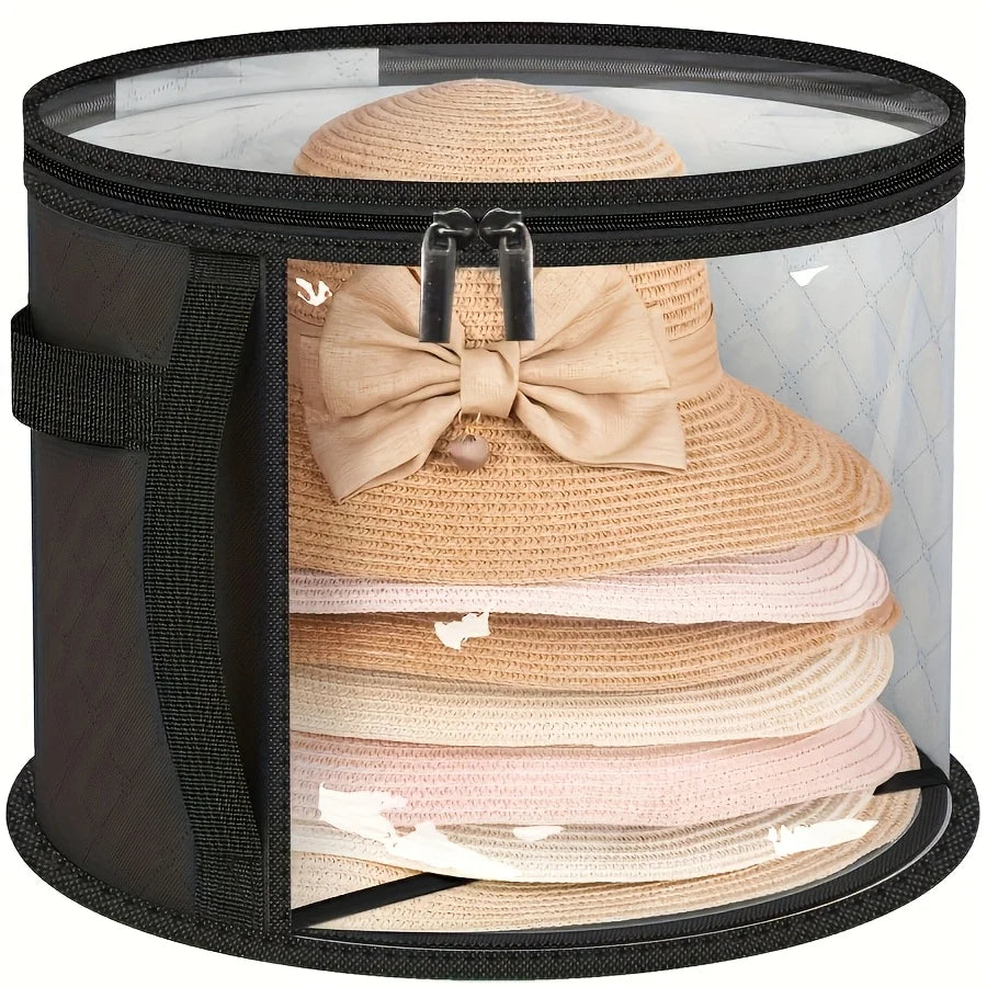 Extra-Large Foldable Hat Storage Box | Clear Window Hat Storage Box QXL