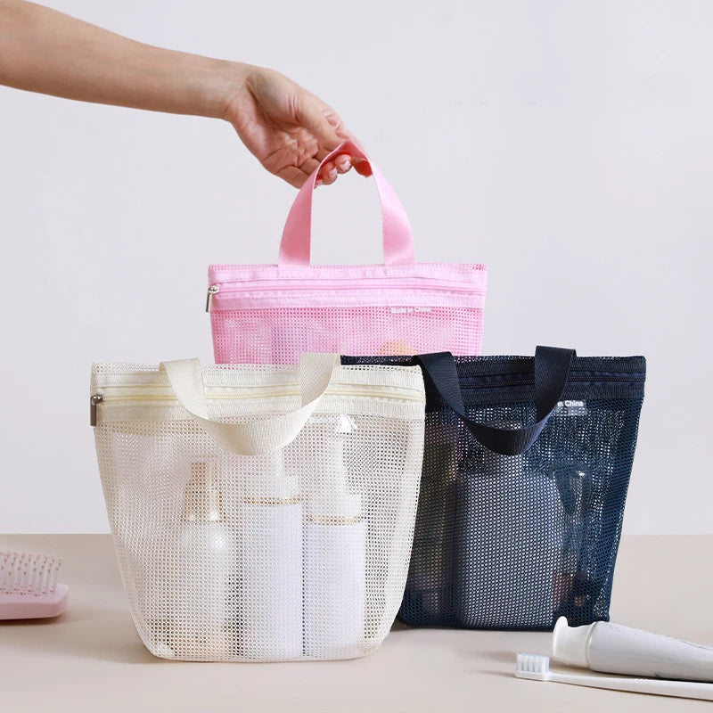 Mesh Travel Toiletry Bag | Portable Cosmetic Organizer Pouch Travel Toiletry Bag QXL