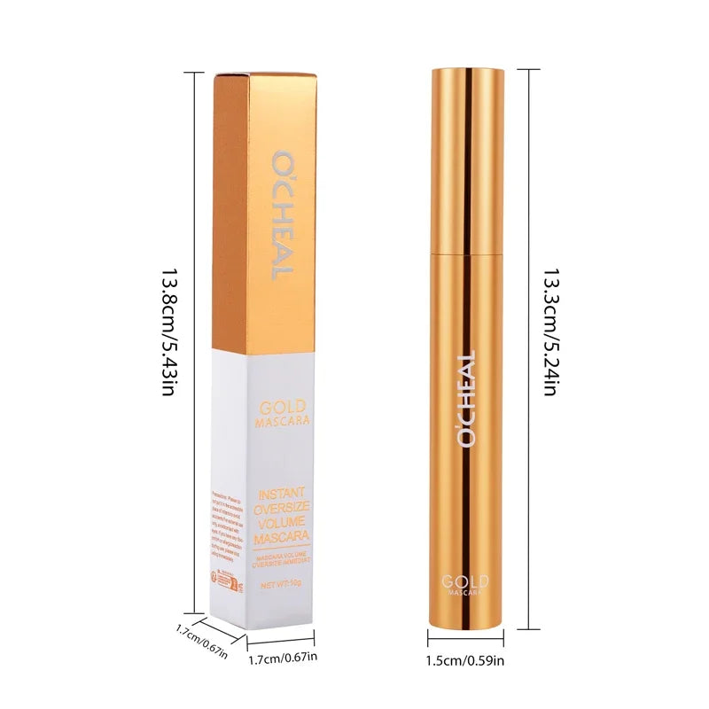 OCHEAL Gold Waterproof Lengthening Mascara – Curl Lock Volume Lengthening Mascara QXL