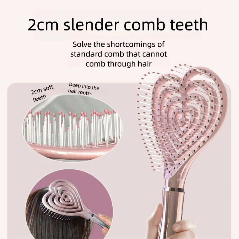 Heart-Shaped Massage Comb for High Crown Volume Styling Hair Styling Comb QXL